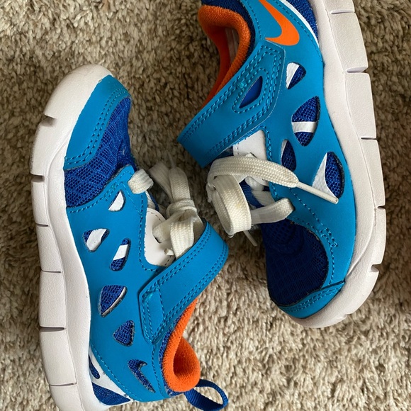 Nike Free Run 2, Toddler 7c, Blue & Orange, In Box! - Picture 4 of 12